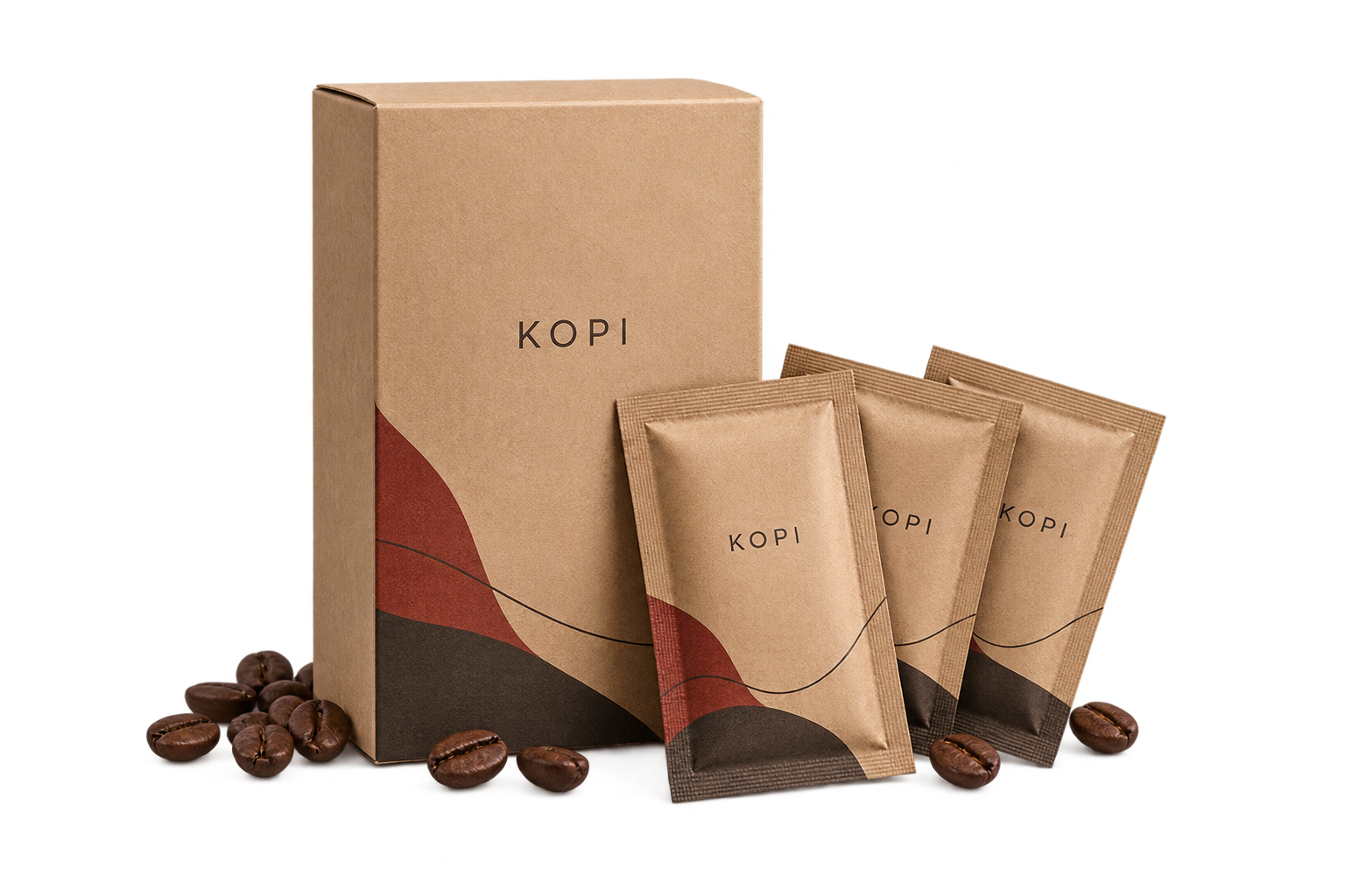 Kotak kopi bersama sachet