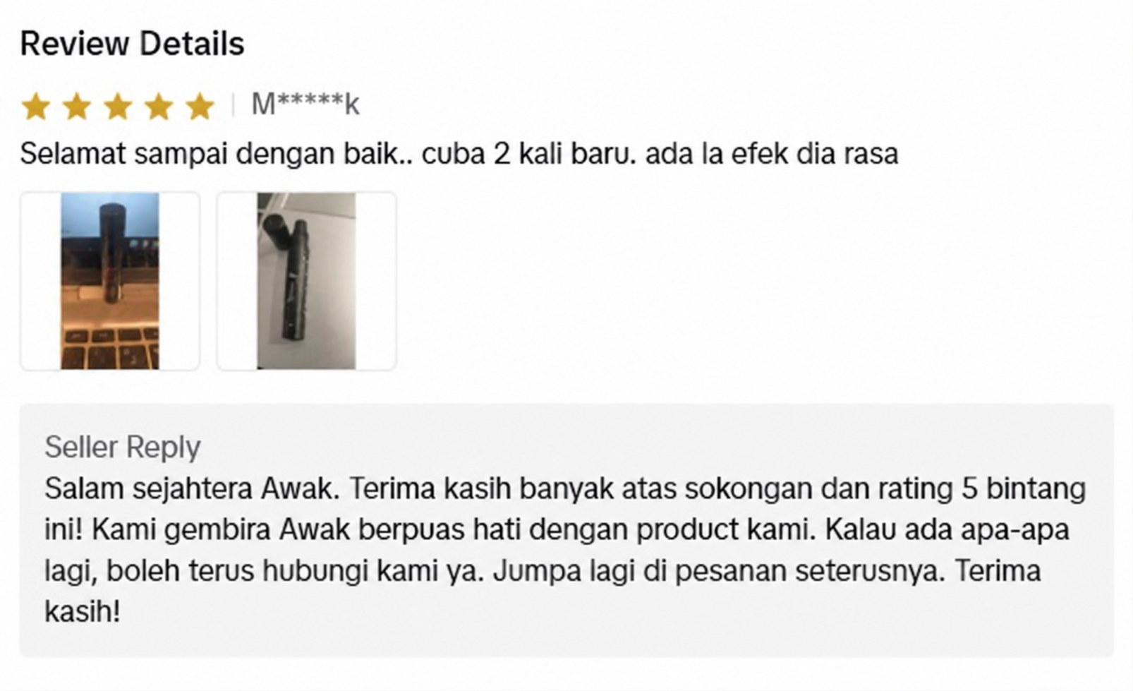 Testimoni pengguna Obsidian Max 1